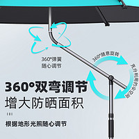Yuzhiyuan 渔之源 2023拐杖钓鱼伞大钓伞野钓多向雨伞防暴雨户外遮阳伞
