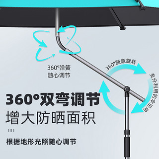Yuzhiyuan 渔之源 2023拐杖钓鱼伞大钓伞野钓多向雨伞防暴雨户外遮阳伞
