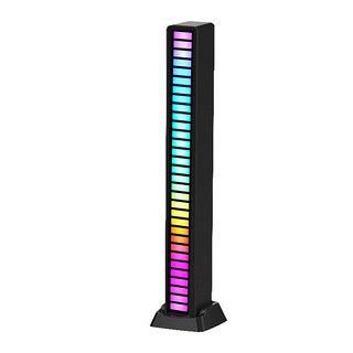 RGB氛围灯拾音电竞房间装饰电脑桌面声控车载音乐音响音量节奏灯