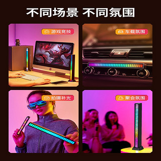 RGB氛围灯拾音电竞房间装饰电脑桌面声控车载音乐音响音量节奏灯