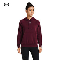 安德玛 UNDERARMOUR）秋冬Rival女子抓绒连帽训练运动卫衣1379500 栗色600 L