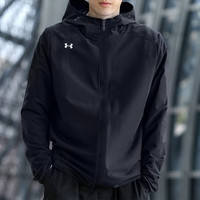 安德玛 UNDERARMOUR)男女外套秋季 跑步训练保暖连帽休闲防风运动服2023夹克 23600303-001/亲肤速干 /秋季 3XL(190/108A)