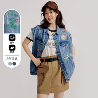 E·LAND 衣恋 女士牛仔马甲 EEVJC63K1I55