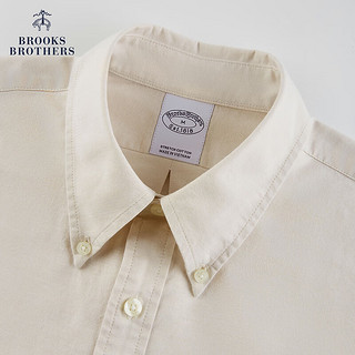 布克兄弟（BrooksBrothers）男士经典扣结领长袖衬衫 2004-米色 S