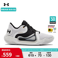 安德玛 UNDERARMOUR）秋冬Anatomix Spawn 2男女同款运动篮球鞋3022626 白色100 37.5