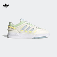 adidas 阿迪达斯 DROP STEP低帮经典运动板鞋女子阿迪达斯官方三叶草 乳白/浅绿/淡紫/嫩黄 37(230mm)