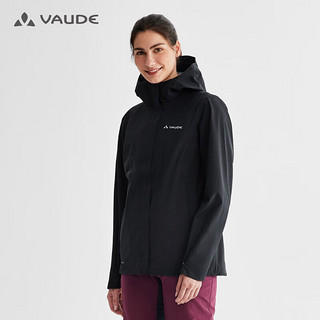 巍德（VAUDE）防风防水冲锋衣女运动户外登山徒步服硬壳秋冬外套 黑色 L