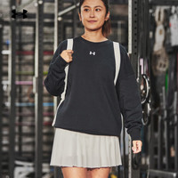 安德玛 UNDERARMOUR）秋冬Rival女子宽松抓绒训练运动卫衣1379491 黑色001 XL