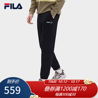 斐乐（FILA） X MAGIC STICK男子针织长裤简约时尚休闲裤 正黑色-BK 175/84A/L