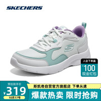 SKECHERS 斯凯奇 女鞋经典复古透气轻便跑步鞋 白色/多彩色748 39