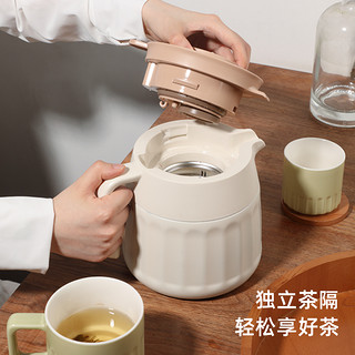 MO保温壶焖茶壶茶水分离316不锈钢家用老白茶焖泡壶大容量泡茶壶