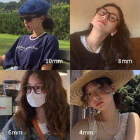 TMOWOinsfever施家法式正圆淡水珍珠项链感小众925锁骨链 3mm短款(35cm+5cm)