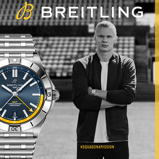 BREITLING 百年灵 机械计时双时区男士手表40瑞士腕表 机械计时-40-蓝色