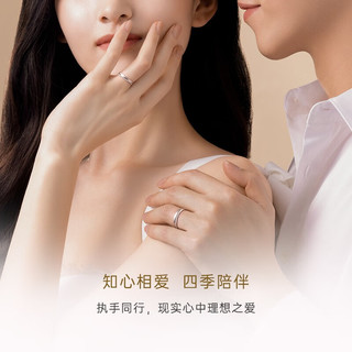 CRD克徕帝PT950铂金戒指白金戒指订婚结婚对戒 14号-2.85g