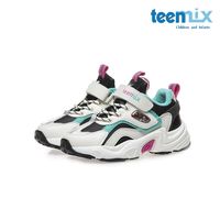 天美意(TEENMIX)天美意/Teenmix童鞋加绒保暖运动鞋2023冬皮面防水耐磨跑步鞋潮鞋 米色 米色 34