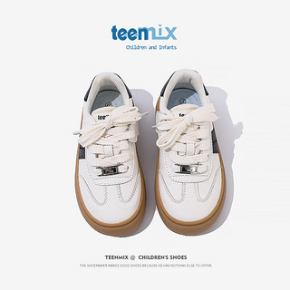 天美意（TEENMIX）天美意儿童滑板鞋秋季男宝宝德训鞋子女童运动鞋大童潮 黑色 32码