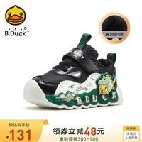 B.Duck小黄鸭童鞋女童亮灯运动鞋秋冬儿童加绒保暖棉鞋轻便发光鞋 009黑米（冬款加绒） 22码 适合脚长13.1-13.6cm