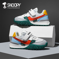 SNOOPY史努比童鞋男童运动鞋儿童耐磨登山鞋户外鞋2820米灰34
