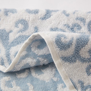 NITORI宜得利家居 家用浴室卫生间毛巾大马士方巾面巾纯棉100% 方巾 蓝色