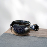 美浓烧 Mino Yaki)常滑烧公道杯日本茶海分茶器日式大号侧把紫砂功夫茶具 禅意樱花