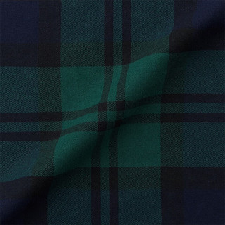 MUJI棉法兰绒靠垫 抱枕可拆洗 绿色格纹 43×43cm