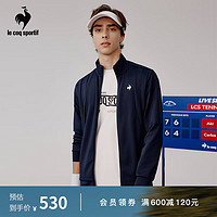 乐卡克法国公鸡男2023网球系列针织休闲外套上衣夹克CT-5501233 藏青/NVY XL
