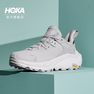 HOKA ONE ONE男女款卡哈2低帮徒步鞋Kaha 2 Low GTX皮革减震防水先锋 苔藓绿/水星灰+水杯 39/245mm