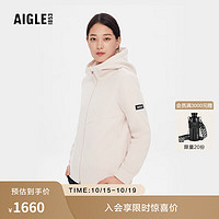 AIGLE艾高20户外保暖耐穿透汽全拉链抓绒衣女 蘑菇粉 AQ303 36(160/84A)