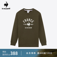 乐卡克法国公鸡男2023网球生活系列带帽卫衣套头衫CL-1611233 橄榄绿/DOL XL