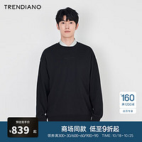 TRENDIANO 数字艺术联名系列数字斗鱼元素圆领卫衣 黑色090 S