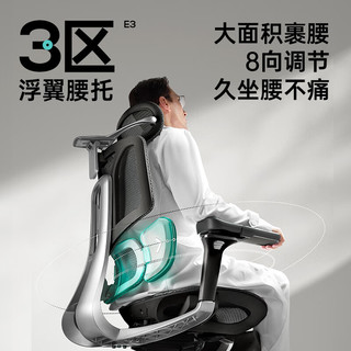 HBADA 黑白调 E3结构大师Pro 人体工学椅 电脑椅子久坐办公椅 电竞椅 老板椅