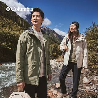 Columbia哥伦比亚三合一防水冲锋衣WE9252 397军绿色 XL(185/104A)