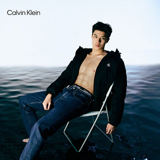 Calvin Klein Jeans男女通勤鸭绒连帽羽绒服J324343 BEH-太空黑 S