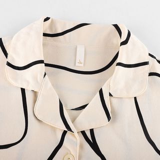 PBENO 派邦奴 自带胸垫一体睡衣女冬长袖纯棉女士可外穿家居服