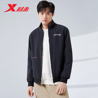 特步(XTEP)谢霆锋明星同款|秋季外套风衣男运动夹克连帽运动休闲时尚潮流 4-正黑色 175/L/男