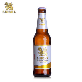 SINGHA 胜狮 进口啤酒 大麦淡色拉格精酿啤酒 330ml*6瓶