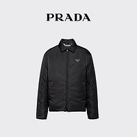 Prada/普拉达男士衬衫领再生尼龙短款羽绒服外套