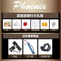 PHOENIX凤凰自行车女24寸26寸轻便代步单车男士上班通勤车