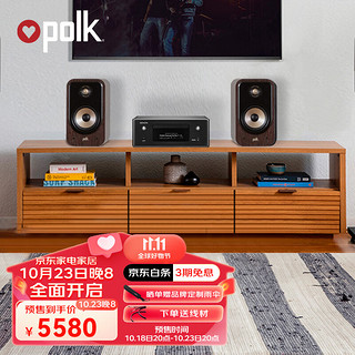 polk 普乐之声 ES20+天龙RCD-N10 流媒体CD播放蓝牙hifi发烧桌面音响