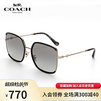 COACH 蔻驰 墨镜女大方框HC7139BD新款时尚经典百搭休闲文艺潮太阳眼镜 颜色：934611