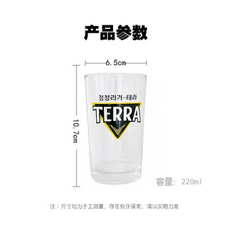 莱妙依 韩式字母玻璃杯家用喝水杯办公室泡茶杯炸鸡店啤酒杯 TERRA玻璃杯1个 220ml左右