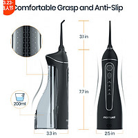 博皓（prooral）电动冲牙器便携式洗牙器水牙线成人家用智能 博皓mornwell冲牙器(英文版)黑