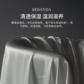 SIDANDA 诗丹娜 蚕丝枕套装桑蚕丝低枕真丝枕头枕芯柔软护颈带枕套