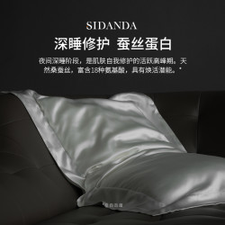 诗丹娜 蚕丝枕套装桑蚕丝低枕真丝枕头枕芯柔软护颈带枕套