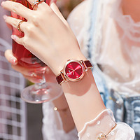 READ 锐力 女士手表 时尚玫瑰金镶石珠宝腕带进口机芯防水石英女表