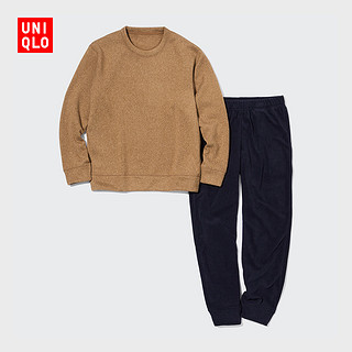 UNIQLO 优衣库 男装 新升级 摇粒绒套装(抓绒 长袖 睡衣 家居服)450090