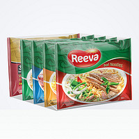 88VIP：Reeva 阮婆婆Reeva进口方便面牛肉酸辣虾味五连包多口味混合装65g*5包
