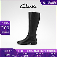 Clarks 其乐 女鞋冬季时尚长筒过膝女靴酷帅骑士靴长靴女