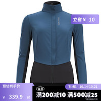 迪卡侬公路自行车骑行服夹克女款秋冬季外套防风OVBAP 墨青色 L