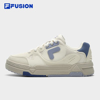 斐乐(FILA)FUSION斐乐潮牌BANK DX女鞋场下滑板鞋2023冬时尚厚底鞋 奶白/永恒蓝-GI 38